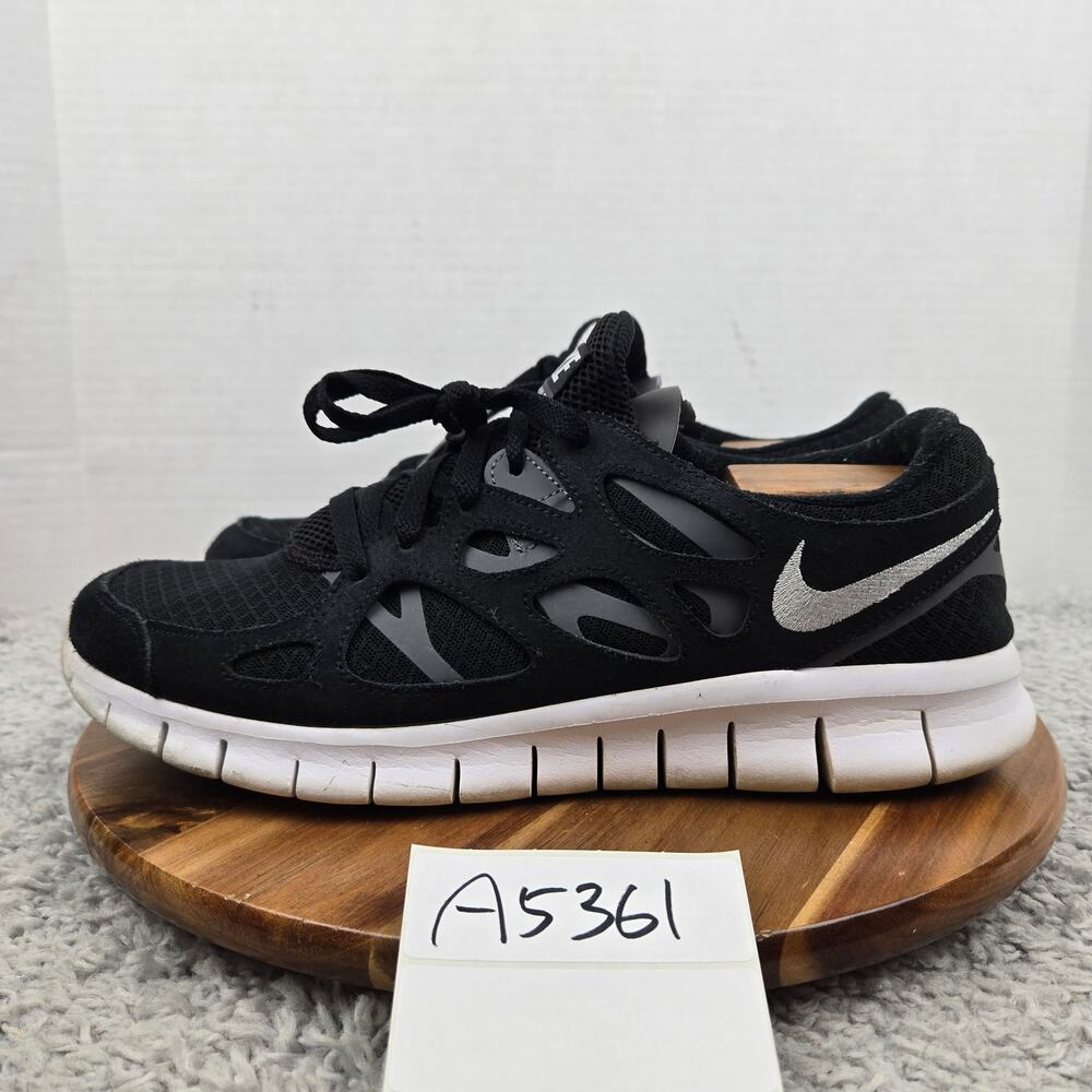 Nike Mens 12 Free Run 2 Black White Daily Gym Athletic Casual Sneaker 537732-004